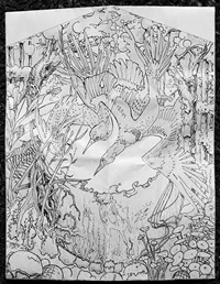 A sketch that serves as a 'rough template', says Frederic. Finer details can then be added or changed on site as the mood takes us.