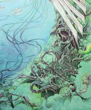 Here in this rootwork hides the name of the duo, designed by the roots themselves: who sees it?